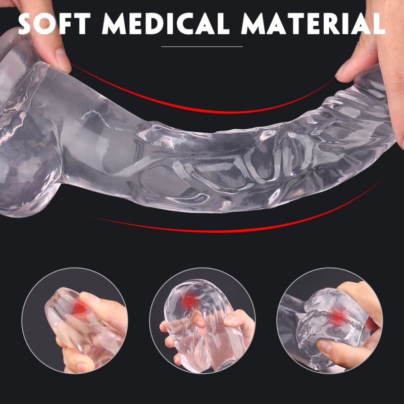 King Kong Dong with Balls (Black) 37cm Length 11cm Diameter – Realistic Texture Dildo Dongs Big