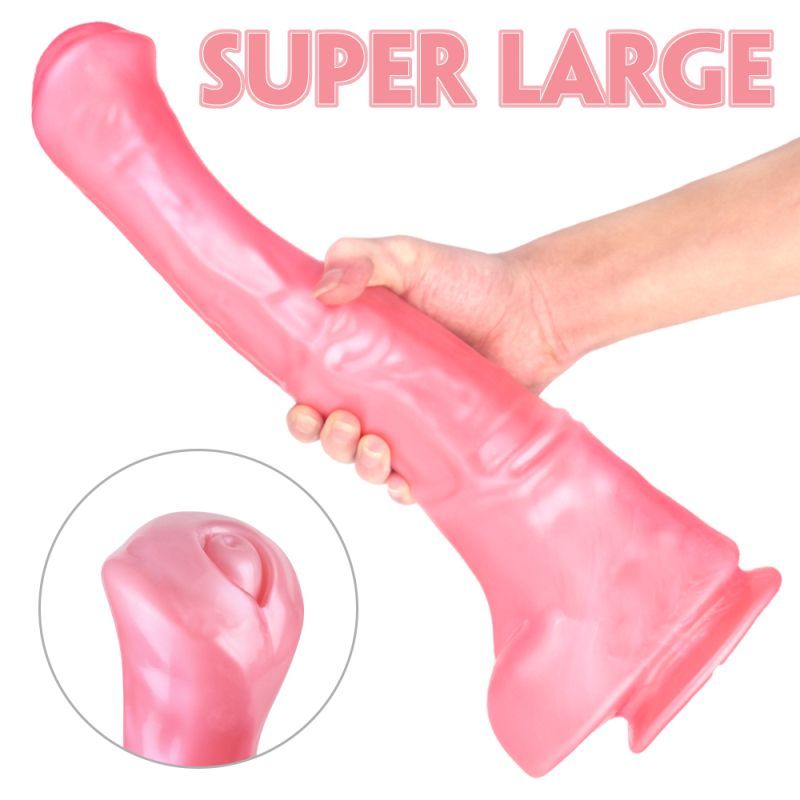 Duke Super Large Horse Dong with Balls (Clear) 40cm x 14cm – Realistic Texture Soft TPE Dong Dongs Big