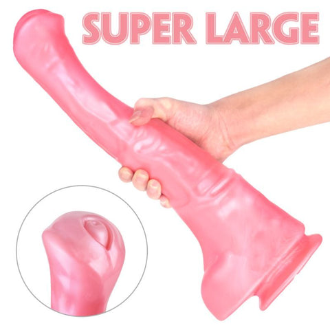 Duke Super Large Horse Dong with Balls (Clear) 40cm x 14cm – Realistic Texture Soft TPE Dong Dongs Big