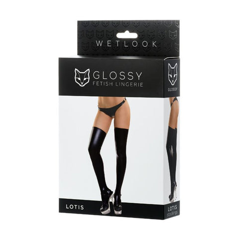 Glossy Wetlook Stockings Lotis - Stylish and Comfortable Hosiery
