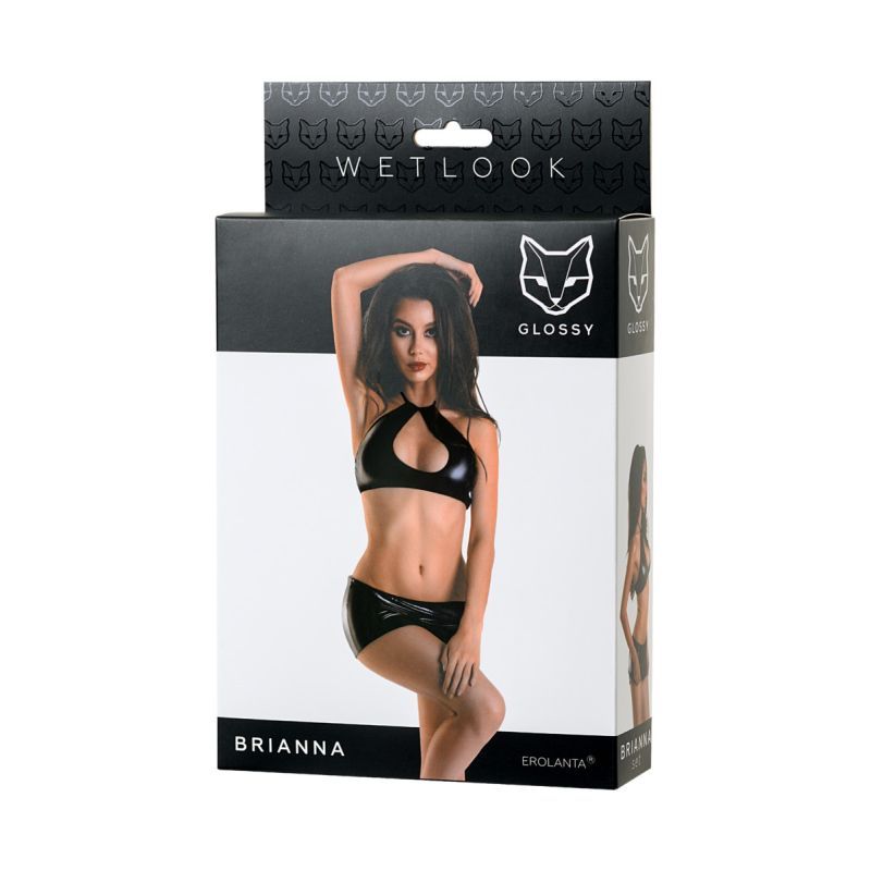 Glossy Brianna Wetlook Set – Sexy Top and Mini Skirt Lingerie > Clothes > Lingerie Sets