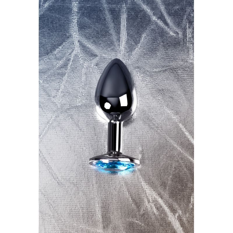 Silver Metal Anal Plug with Topaz Crystal Small > Anal Range > Jewel Butt Plugs