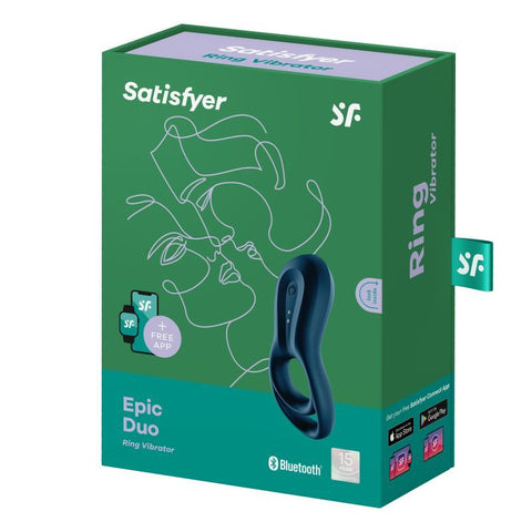 Satisfyer Epic Duo (Black) – Bluetooth App-Controlled Vibrating Cock Ring > Sex Toys > Remote Control Toys