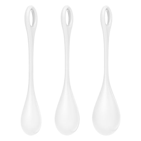 Satisfyer Yoni Power Balls 1 White 3 Pc Set for Pelvic Strength Default Title > Sex Toys For Ladies > Kegel Exercise
