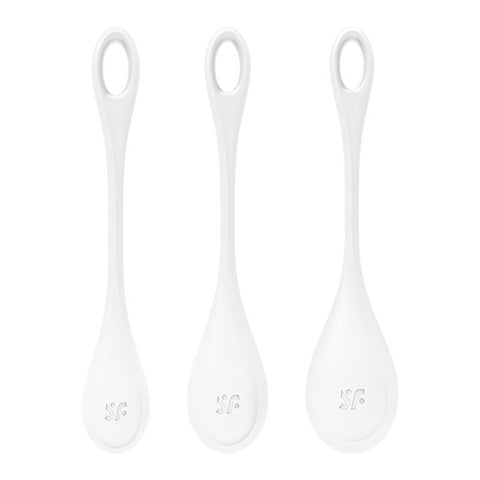 Satisfyer Yoni Power Balls 1 White 3 Pc Set for Pelvic Strength > Sex Toys For Ladies > Kegel Exercise