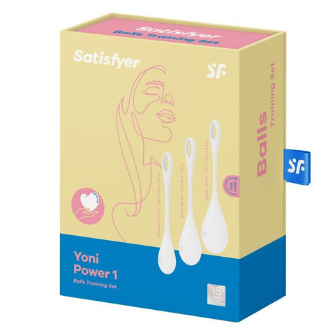Satisfyer Yoni Power Balls 1 White 3 Pc Set for Pelvic Strength > Sex Toys For Ladies > Kegel Exercise