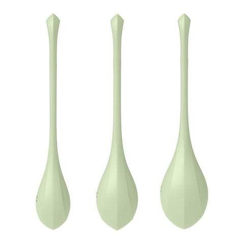 Satisfyer Yoni Power Balls 2 Green 3 Pc Set 3 Sizes Default Title > Sex Toys For Ladies > Kegel Exercise