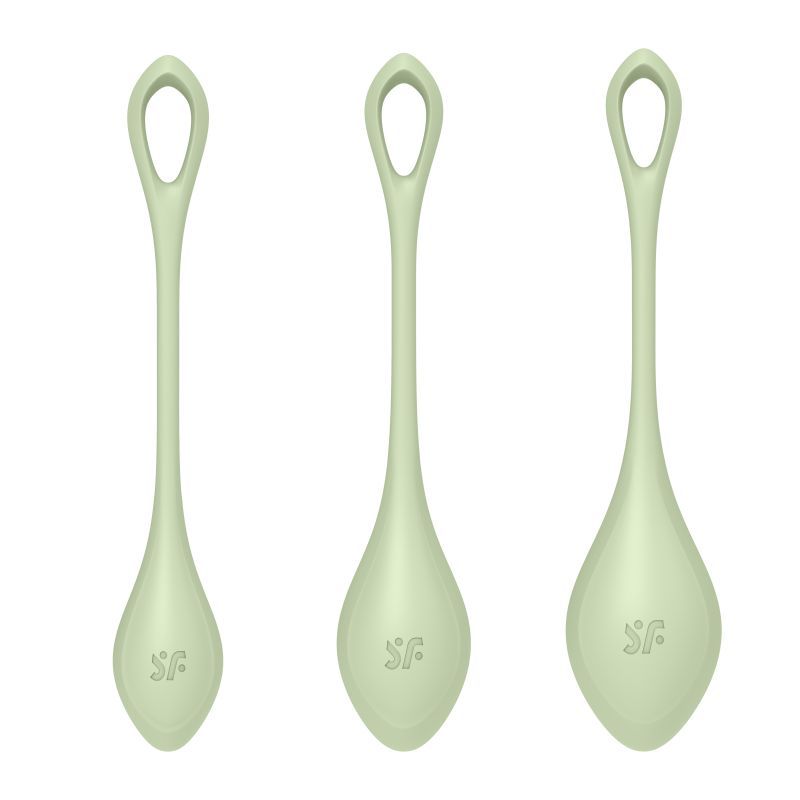 Satisfyer Yoni Power Balls 2 Green 3 Pc Set 3 Sizes > Sex Toys For Ladies > Kegel Exercise