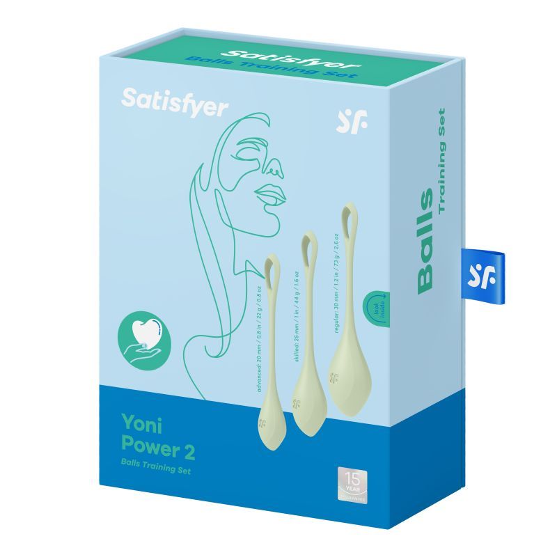 Satisfyer Yoni Power Balls 2 Green 3 Pc Set 3 Sizes > Sex Toys For Ladies > Kegel Exercise