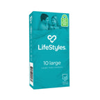 Large Easy-Fit Condom – Flared 56mm Nominal Width Lubricated Condom 10 Pack > Essentials > Condoms