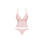 Delicanta Pink Lace Top and Panties Set – Translucent Lace Lingerie Set > Clothes > Bra Sets