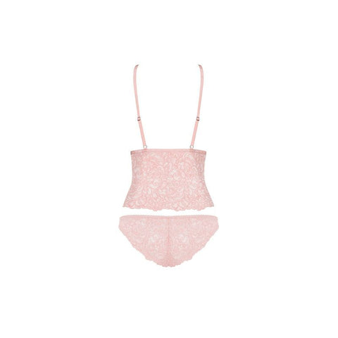 Delicanta Pink Lace Top and Panties Set for Sensual Comfort > Clothes > Bra Sets