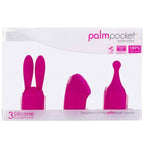 PalmPower Pocket Extended Silicone Massage Heads 3 Pc Set Pink > Sex Toys > Replacement Parts