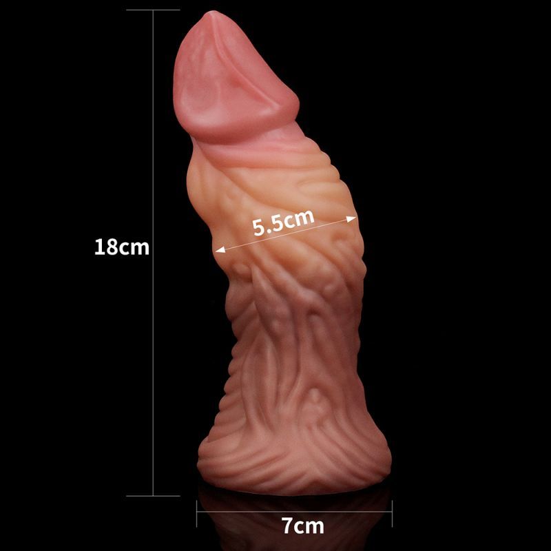 Lovetoy 7 Inch Dual Layered Silicone Cock – Lifelike Dildo > Dildos > Fantasy