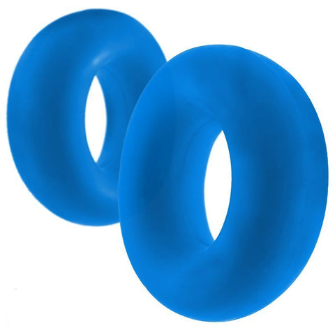 Stiffy 2 Piece Bulge Cockrings by HunkyJunk in Teal Ice Teal One Size COCK RING Set