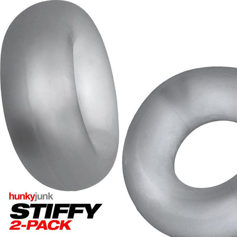 Stiffy 2 Piece Bulge Cockrings by HunkyJunk Ice Clear Cockrings