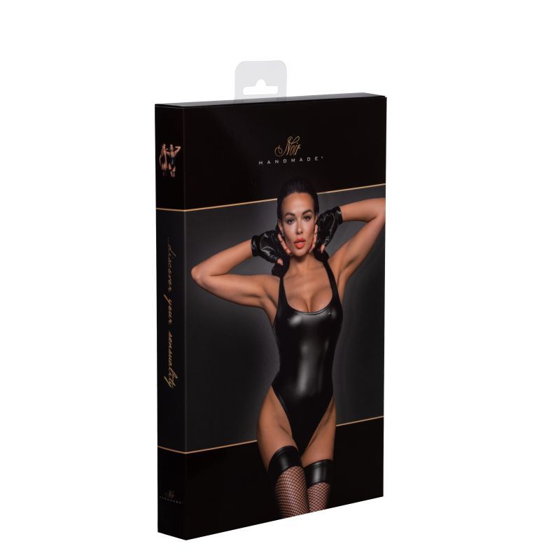 Power Wetlook Bodysuit with High Cut Leg > Clothes > Bodies and Playsuits