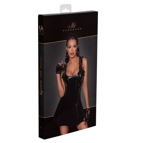 Short PVC Dress with Frilled Shoulder Straps – Durable High-Quality Material Mini Dress > Clothes > Dresses and Chemises