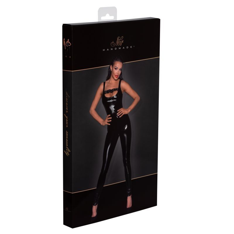 PVC Overall with Two Way Zipper for Bold Style and Easy Access Womens Latex