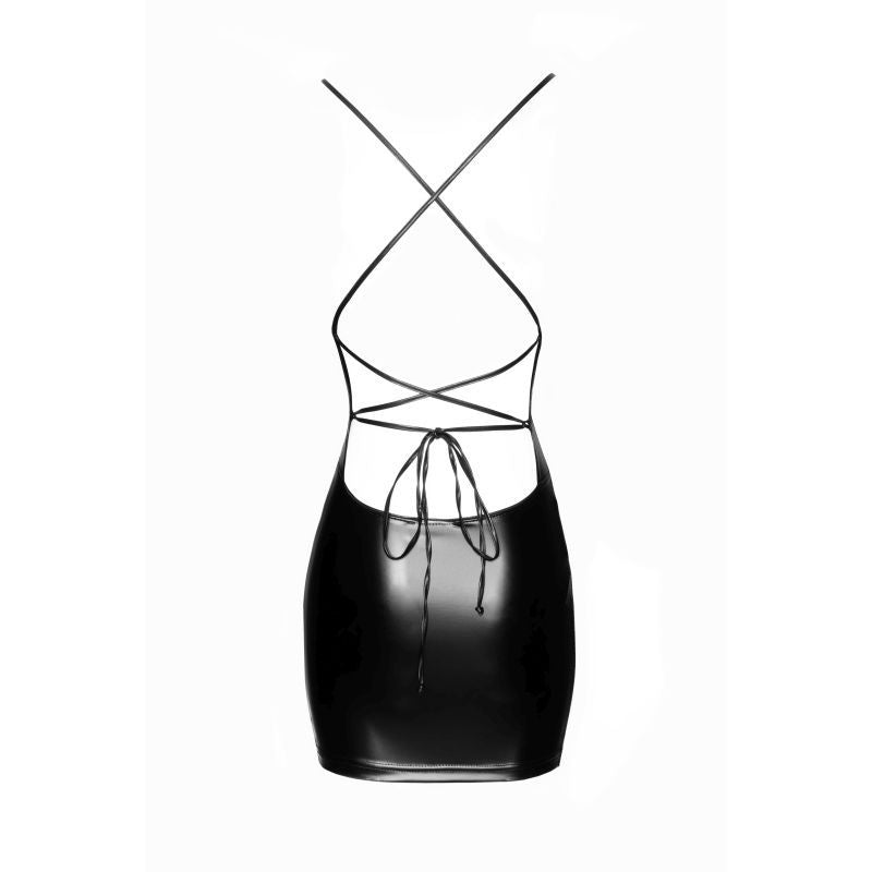 Power Wetlook Mini Dress With Lace Up Back > Clothes > Dresses and Chemises