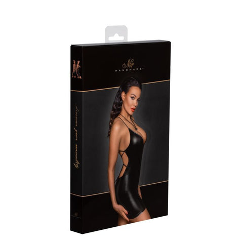 Power Wetlook Mini Dress With Lace Up Back > Clothes > Dresses and Chemises