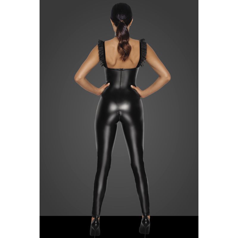 Power Wetlook Overall with Tulle Panel > Clothes > Womens Latex