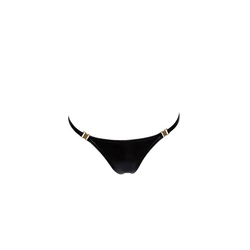 Power Wetlook Panty with Dual Side Openings and Gold Clasps > Clothes > Panties