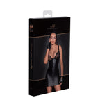 Power Wetlook Mini Dress with Lace Chest and Two Way Zipper > Clothes > Dresses and Chemises