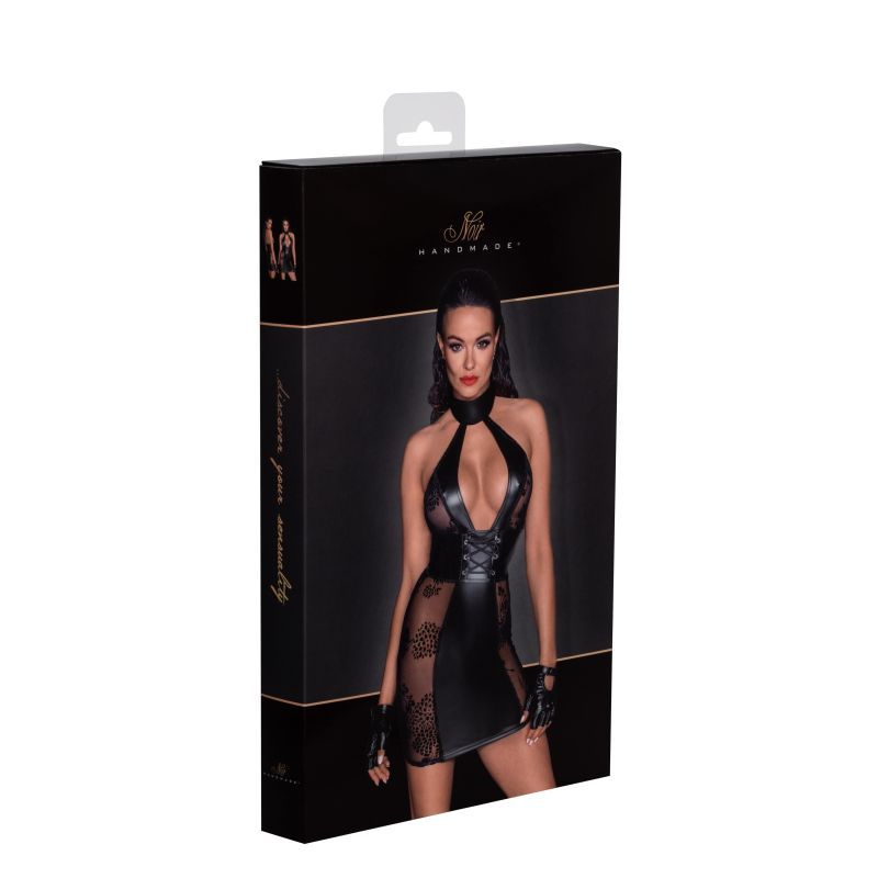 Power Wetlook Short Tulle Dress with Inserts and Corset Binding > Clothes > Dresses and Chemises