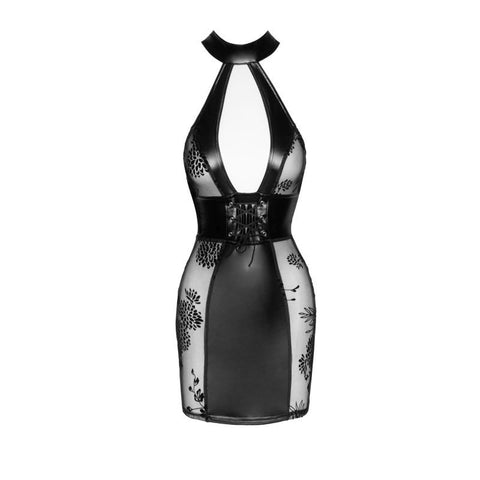 Power Wetlook Short Tulle Dress with Inserts and Corset Binding > Clothes > Dresses and Chemises