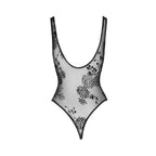 Tulle Bodysuit with Patterned Flock Embroidery > Clothes > Bodies and Playsuits