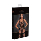 Tulle Bodysuit with Patterned Flock Embroidery > Clothes > Bodies and Playsuits