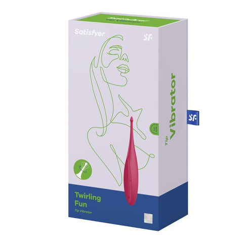 Satisfyer Twirling Fun Tip Stimulator in Poppy Red STIMULATORS