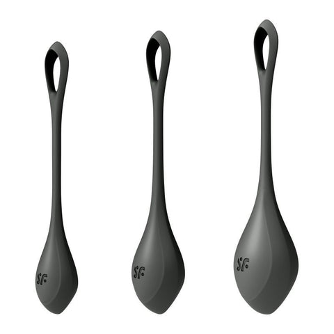 Satisfyer Yoni Power Balls 2 Black 3 Pc Set - Silicone > Sex Toys For Ladies > Kegel Exercise