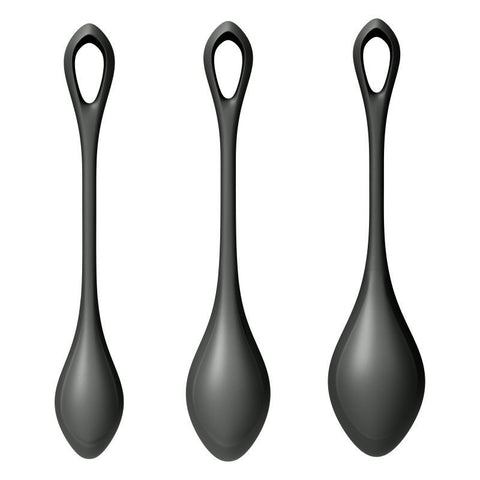 Satisfyer Yoni Power Balls 2 Black 3 Pc Set - Silicone > Sex Toys For Ladies > Kegel Exercise