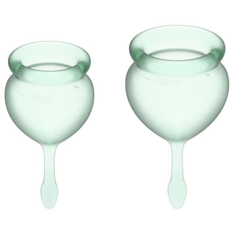 Feel Good Menstrual Cup Light Green 2pcs Green Feminine Care