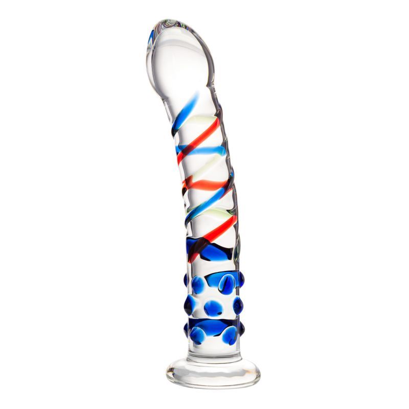 Sexus Glass Dildo with Blue Tip 18cm Secondary image
