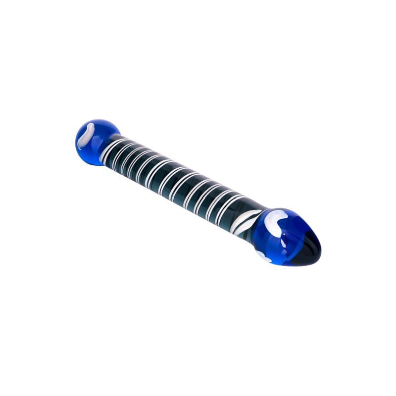Sexus Glass Dildo Duo Blue 20cm Body Safe Adult Toy DONGS Glass