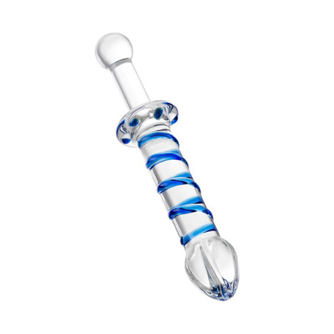 Sexus Glass Dildo Probe with Handle 23cm Dongs Neutral