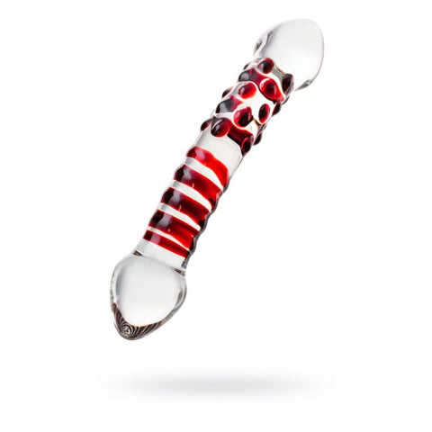 Sexus Glass Dildo Red Delight 19cm Elegant Adult Toy DONGS Glass
