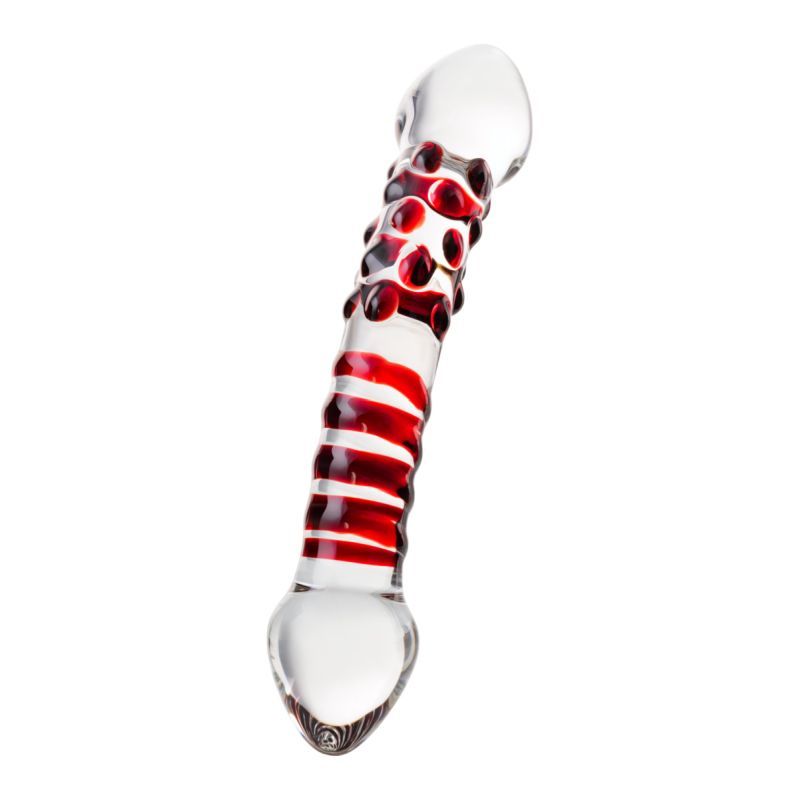 Sexus Glass Dildo Red Delight 19cm Elegant Adult Toy DONGS Glass