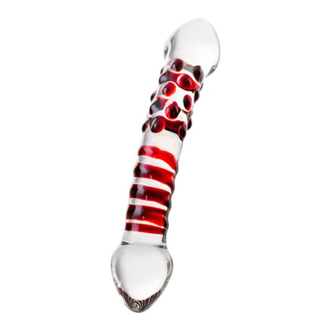 Sexus Glass Dildo Red Delight 19cm Elegant Adult Toy DONGS Glass