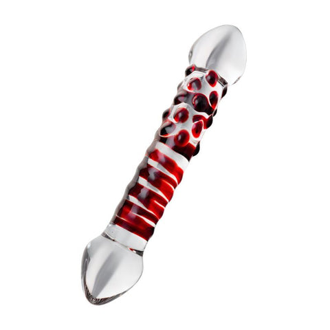 Sexus Glass Dildo Red Delight 19cm Elegant Adult Toy DONGS Glass