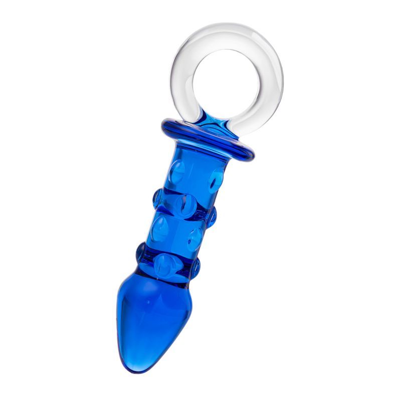 Sexus Glass Butt Plug Navy 16cm Premium Quality Adult Toy GLASS TOYS
