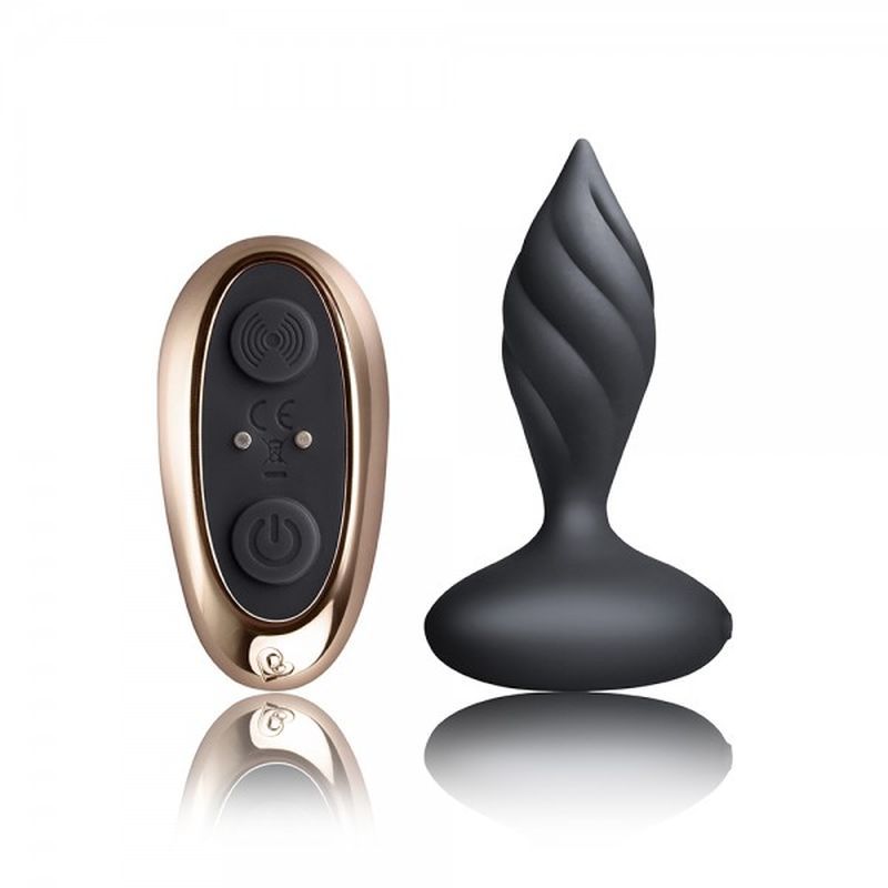 Petite Sensation Desire Butt Plug w Remote Black Butt Plugs - Vibrating