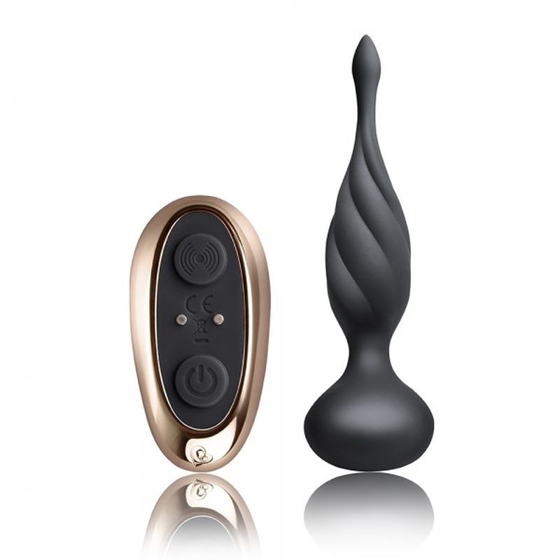 Petite Sensation Discover Butt Plug w Remote Black Butt Plugs