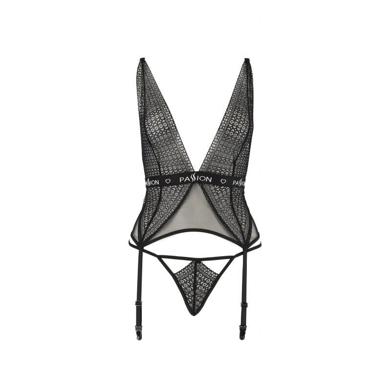 Mirajane Corset Lingerie by Passion with Tulle Mesh Design Lingerie & Sexy Apparel