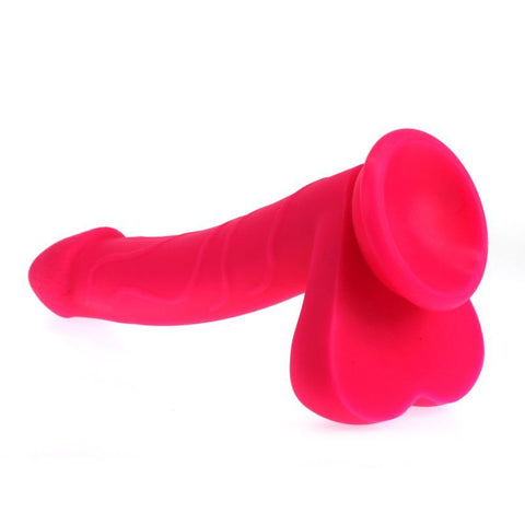 Realistic Pink Dildo with Balls 19cm Insertable Length Dongs Realistic
