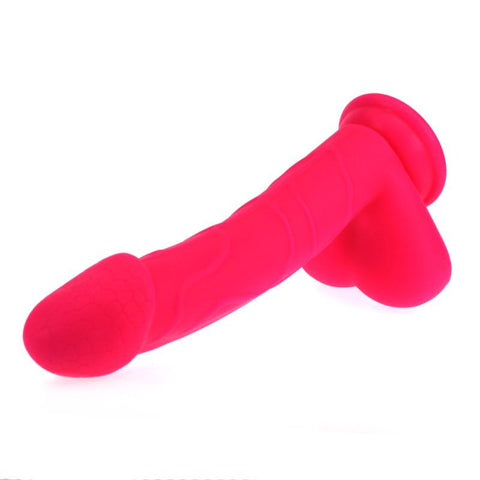 Realistic Pink Dildo with Balls 19cm Insertable Length Dongs Realistic