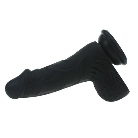 Pedro Thick Realistic Cock with Balls Black Silicone Dildo 16cm Insertable Length Dongs Realistic